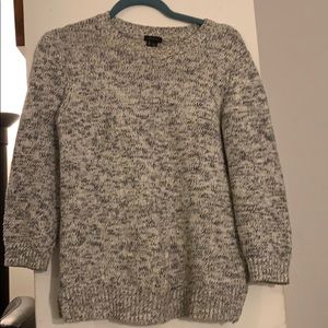 Greg white black theory crew neck sweater